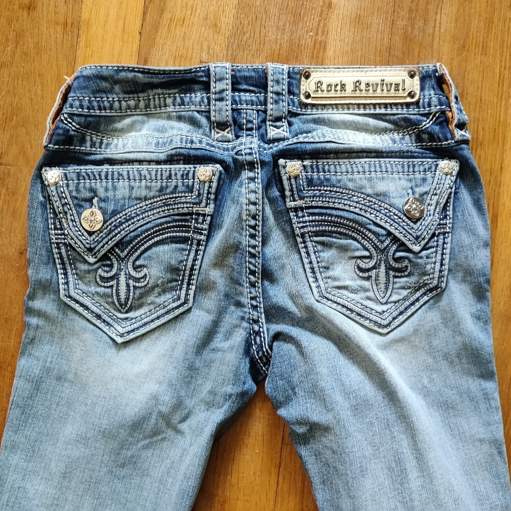 Rare Rock Revival Leylee Low Rise Jeans Size 26